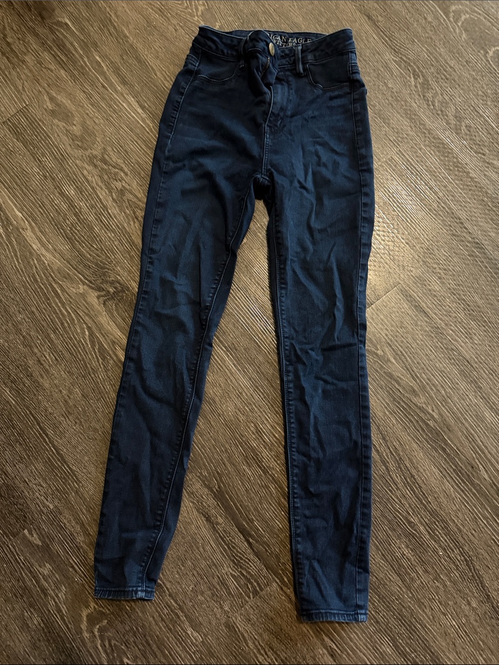 American Eagle Outfitters Dark Blue High-Rise Skinny Jeans